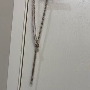Elegant Silver Knot Necklace